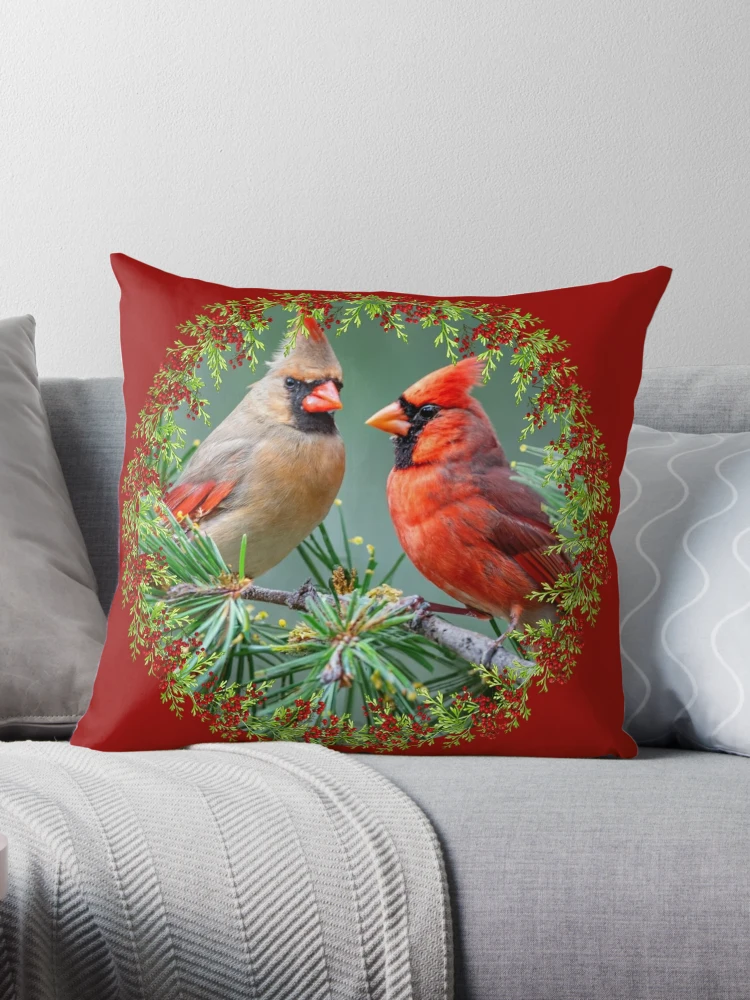 Cardinal christmas outlet pillow