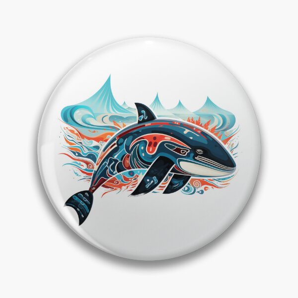 Item preview, Indigenous colored Orca in the Sea designed and sold by liana campbell.