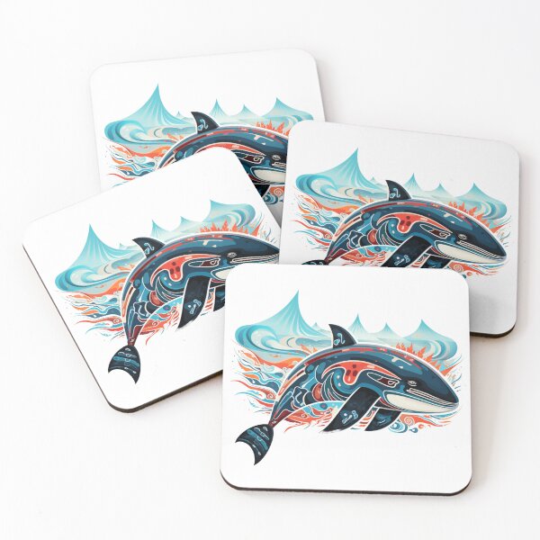 Item preview, Indigenous colored Orca in the Sea designed and sold by liana campbell.