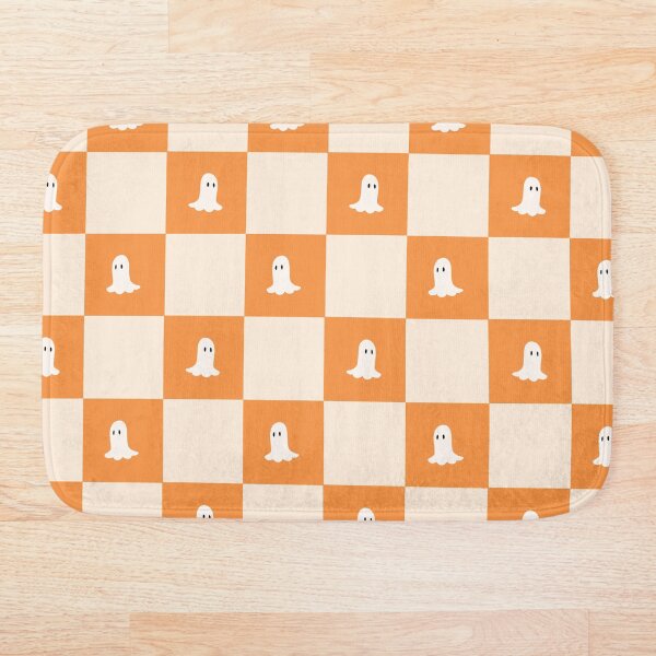 Artikelvorschau, Orangefarbener Retro-Ghost-Checker entworfen und verkauft von violletine.