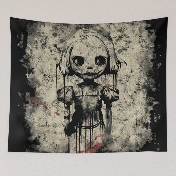 Item preview, A Vintage Distressed Spooky Stencil Art Doll designed and sold by GVRDesign.