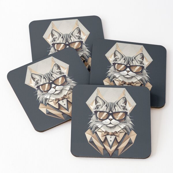 Item preview, Feline Elegance: A Cat with Sunglasses, Blazer, and Bowtie that Sets Trends designed and sold by JackJazz.