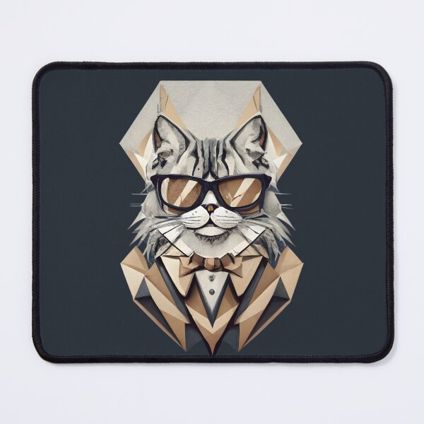 Item preview, Feline Elegance: A Cat with Sunglasses, Blazer, and Bowtie that Sets Trends designed and sold by JackJazz.