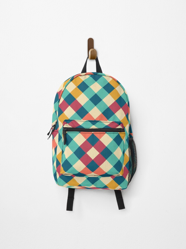 Thumbnail 1 of 3, Backpack, Square Pattern designed and sold by MagicColorPrint.