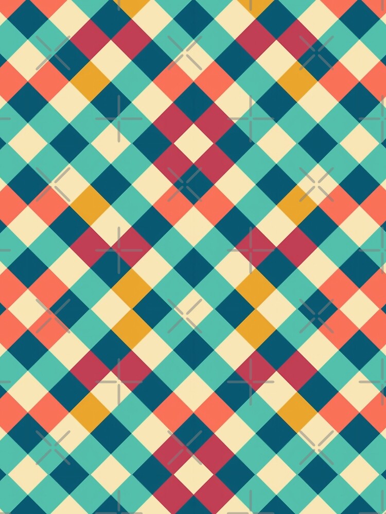 Thumbnail 5 of 5, A-Line Dress, Square Pattern designed and sold by MagicColorPrint.