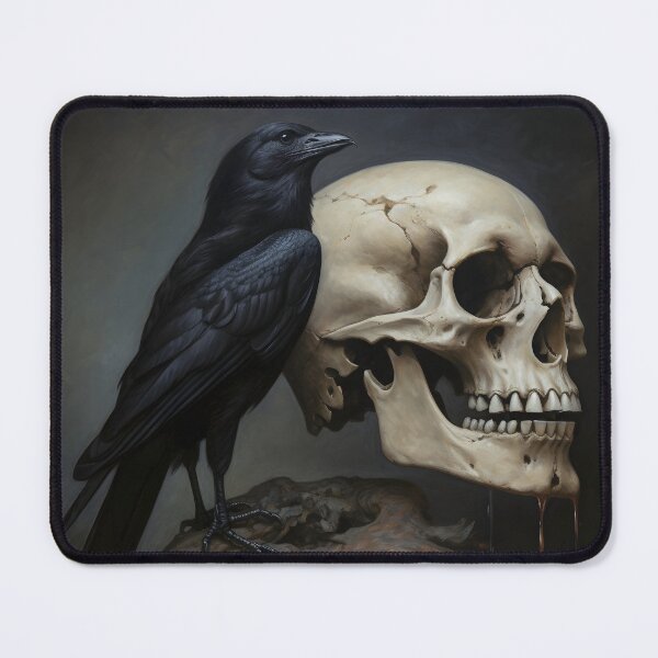 Item preview, HALLOWEEN Crow and Skull designed and sold by RedHandedOD.
