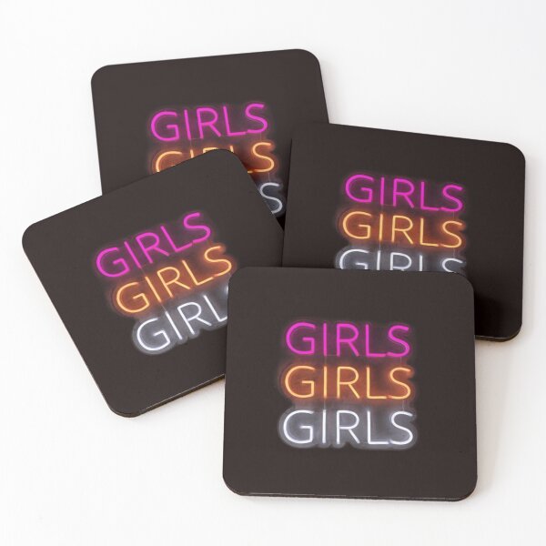 Item preview, GIRLS, GIRLS, GIRLS - Neon Sign designed and sold by BlackSheeper.