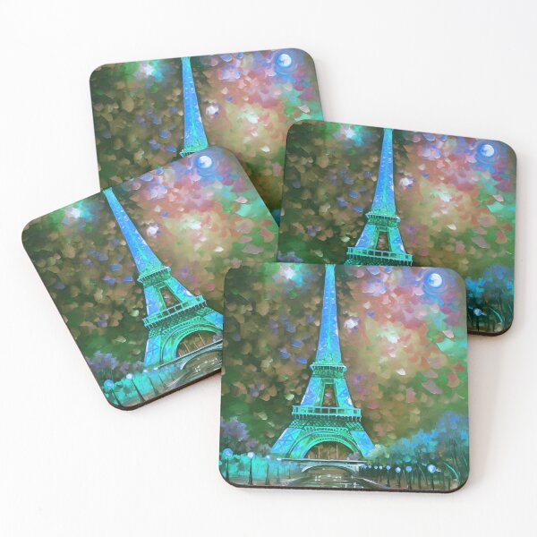 Item preview, The Eiffel Tower, Paris, Bright Azure, AI Generated Art - France's Structural Masterpiece Known as 'The Symbol of Love' designed and sold by studioSharonKay.