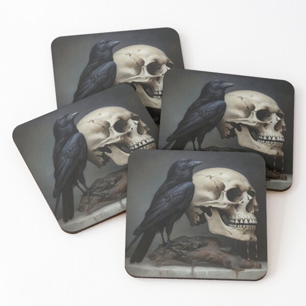 Item preview, HALLOWEEN Crow and Skull designed and sold by RedHandedOD.