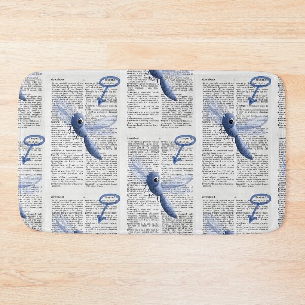Item preview, Cute dragonfly on a dictionary page painting designed and sold by Funsize-Art.