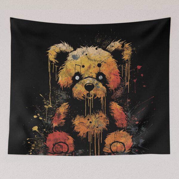 Item preview, A Vintage Distressed Street Art Teddy Bear designed and sold by GVRDesign.