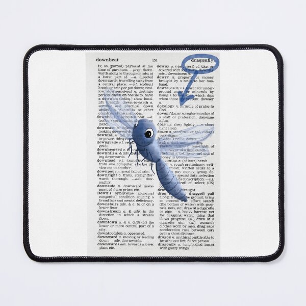 Item preview, Cute dragonfly on a dictionary page painting designed and sold by Funsize-Art.