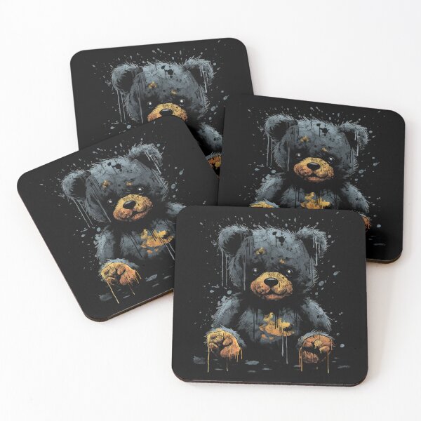 Item preview, A Vintage Distressed Street Art Creepy Teddy Bear designed and sold by GVRDesign.