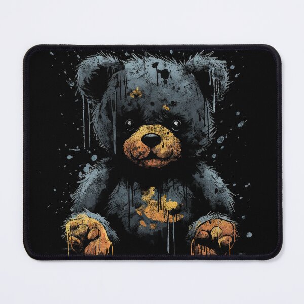Item preview, A Vintage Distressed Street Art Creepy Teddy Bear designed and sold by GVRDesign.