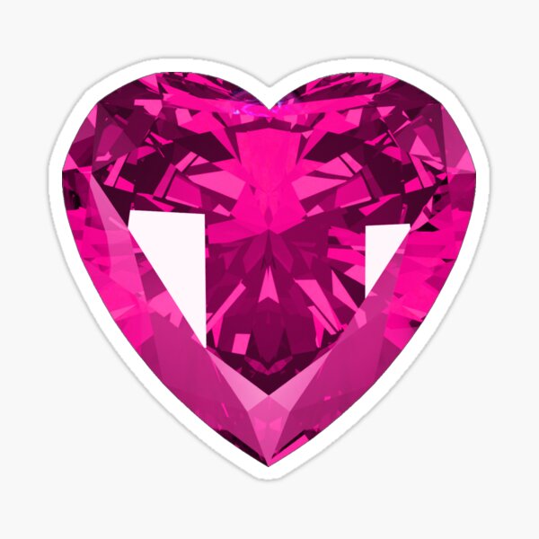 Pink 2025 heart gem