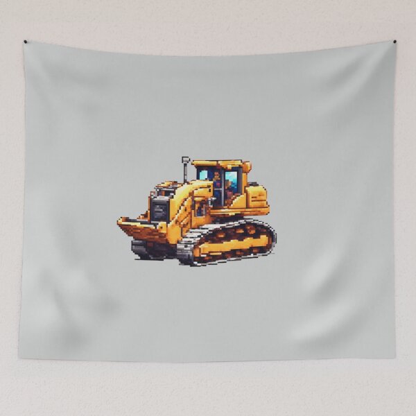 Item preview,  Pixel Bulldozer Design Print  designed and sold by randomtdesigns.