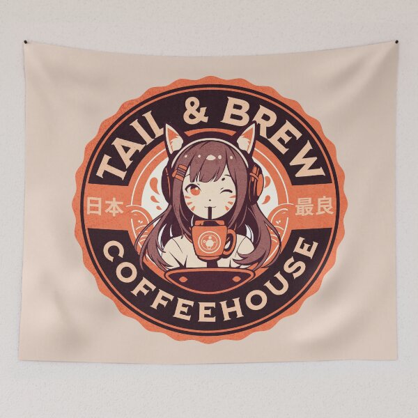 Item preview, Tail & Brew Coffeehouse 7 designed and sold by Chibi Cat Art Corner.