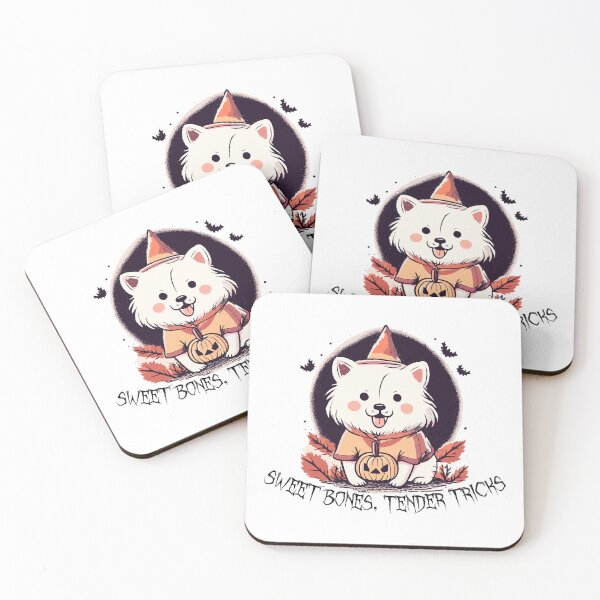Item preview, Sweet Bones & Tender Tricks - Adorable Dog and Pumpkin designed and sold by ARVM.