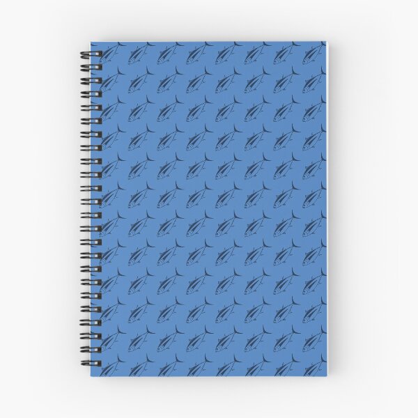 Item preview, Cute Albacore Fish in Marine Blue on Aegean Blue designed and sold by fruttidimare.