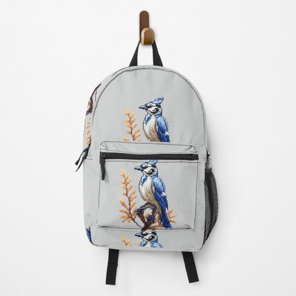 Item preview, Pixel Blue Jay Perched Design Print  designed and sold by randomtdesigns.