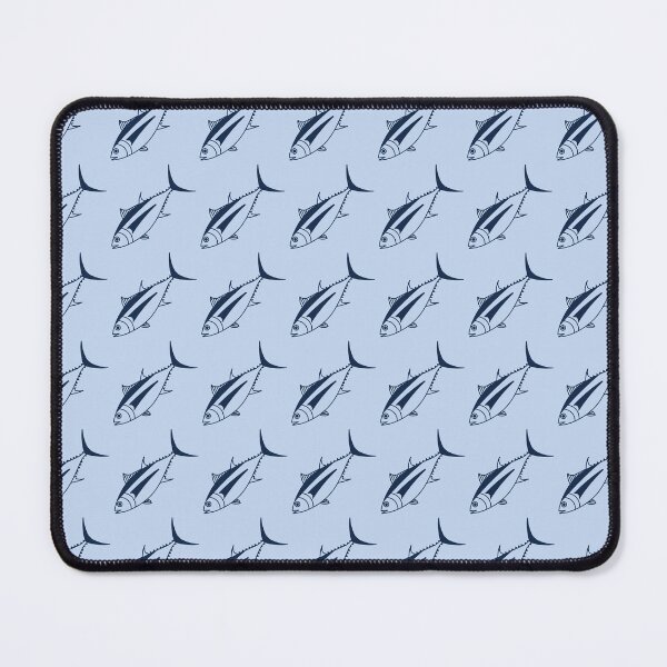 Item preview, Cute Albacore Fish in Marine Blue on Light Blue designed and sold by fruttidimare.
