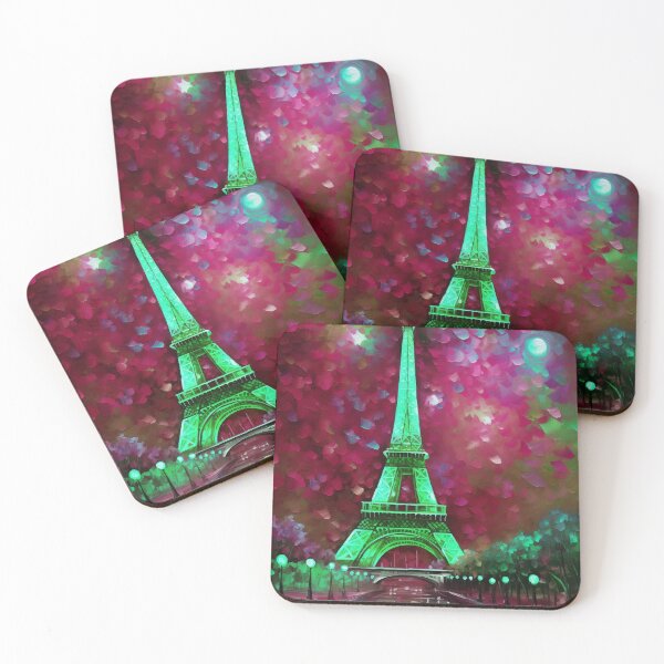 Item preview, The Eiffel Tower, Paris, Red-green, AI Generated Art - France's Structural Masterpiece Known as 'The Symbol of Love' designed and sold by studioSharonKay.