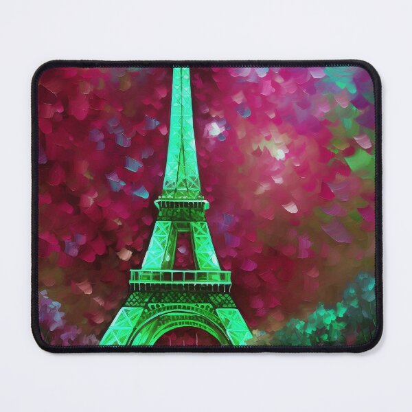 Item preview, The Eiffel Tower, Paris, Red-green, AI Generated Art - France's Structural Masterpiece Known as 'The Symbol of Love' designed and sold by studioSharonKay.