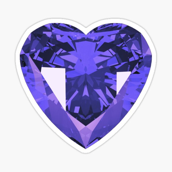 107 PC Heart Gem Stickers - Lavender
