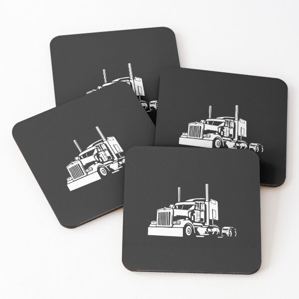 Item preview, silhouette of a truck on the black background designed and sold by Mammoths.