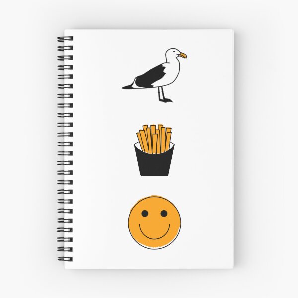 Aperçu de l'œuvre Vertical Heureux comme une mouette avec une frite créée et vendue par CypressJunction.
