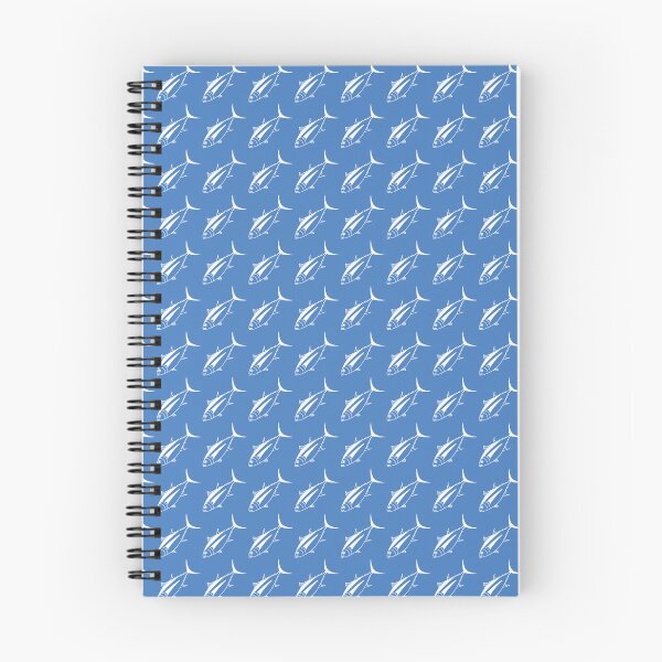 Item preview, Cute Albacore Fish in White on Aegean Blue designed and sold by fruttidimare.