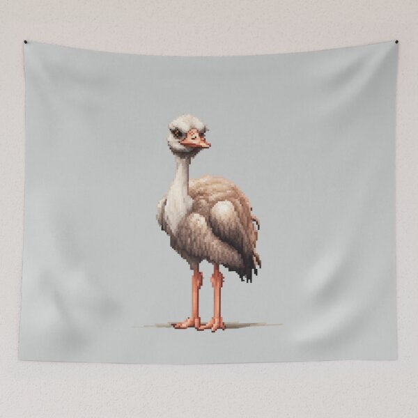 Item preview,  Pixel Ostrich Design Print  designed and sold by randomtdesigns.