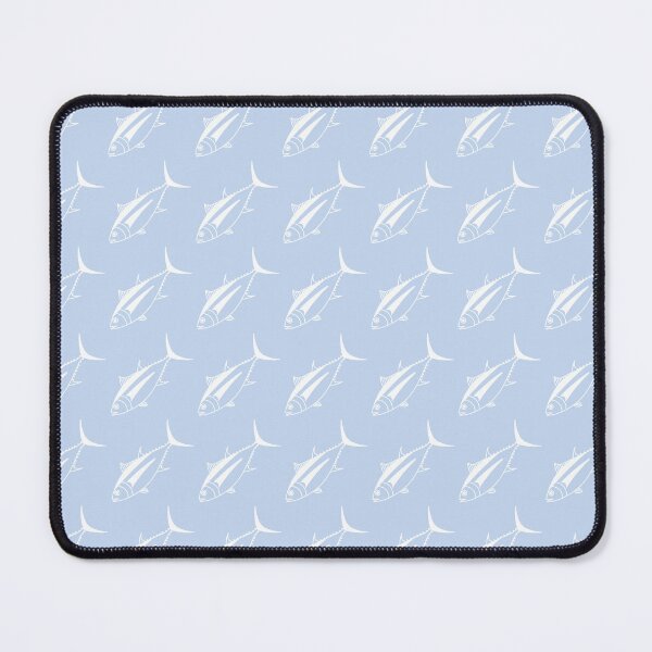 Item preview, Cute Albacore Fish in White on Light Blue designed and sold by fruttidimare.