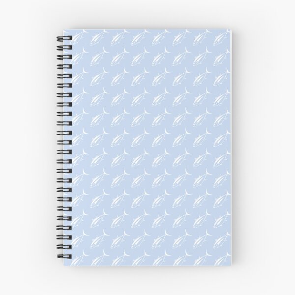 Item preview, Cute Albacore Fish in White on Light Blue designed and sold by fruttidimare.