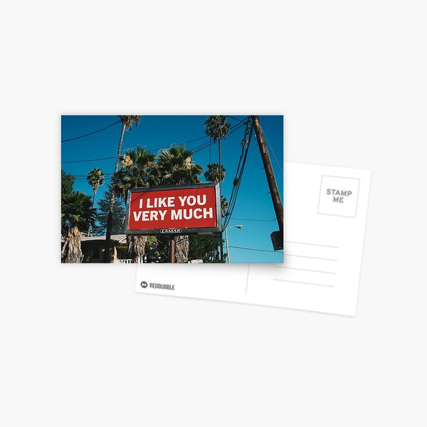I Like You Very Much Postcard