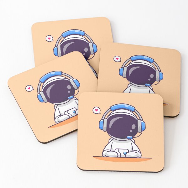 Item preview, Cosmic DJ: Cute Astronaut Rocking Headphones in Cartoon Vector Icon designed and sold by hjian8219.