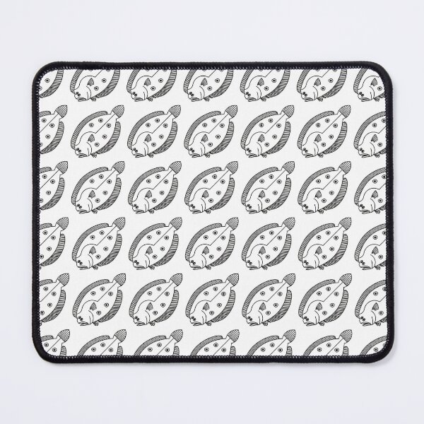 Item preview, Fun Flounder Fish in Black and White  designed and sold by fruttidimare.
