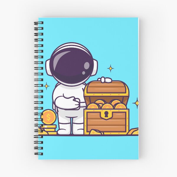 Item preview, Cosmic Treasure Hunt: Cute Astronaut with Gold Coin in Cartoon Vector Icon designed and sold by hjian8219.