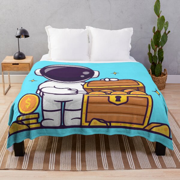 Item preview, Cosmic Treasure Hunt: Cute Astronaut with Gold Coin in Cartoon Vector Icon designed and sold by hjian8219.