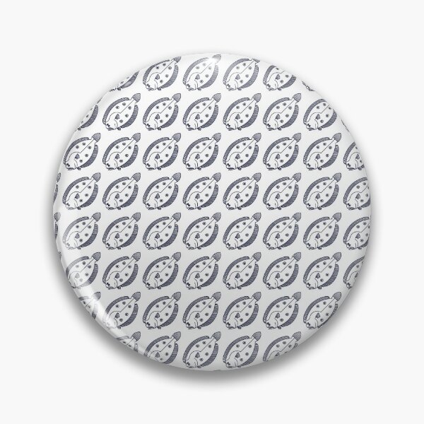 Item preview, Fun Flounder Fish in Deepest Blue and White designed and sold by fruttidimare.