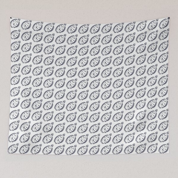 Item preview, Fun Flounder Fish in Deepest Blue and White designed and sold by fruttidimare.