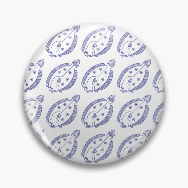 Item preview, Fun Flounder Fish in Very Peri Purple and White  designed and sold by fruttidimare.