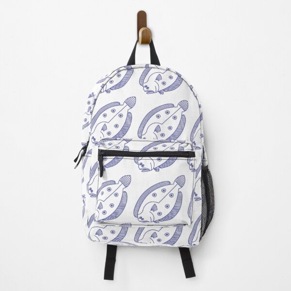 Item preview, Fun Flounder Fish in Very Peri Purple and White  designed and sold by fruttidimare.