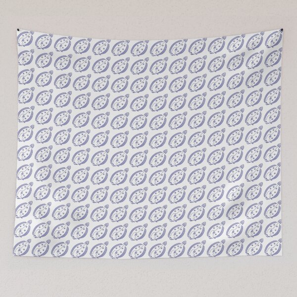 Item preview, Fun Flounder Fish in Very Peri Purple and White designed and sold by fruttidimare.