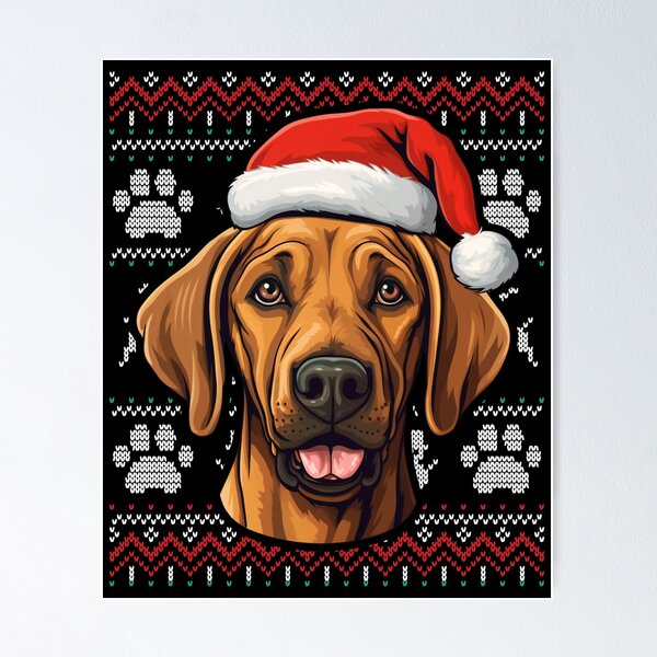 Aperçu de l'œuvre Rhodesian Ridgeback Ugly Sweater Christmas créée et vendue par rafaeltto.