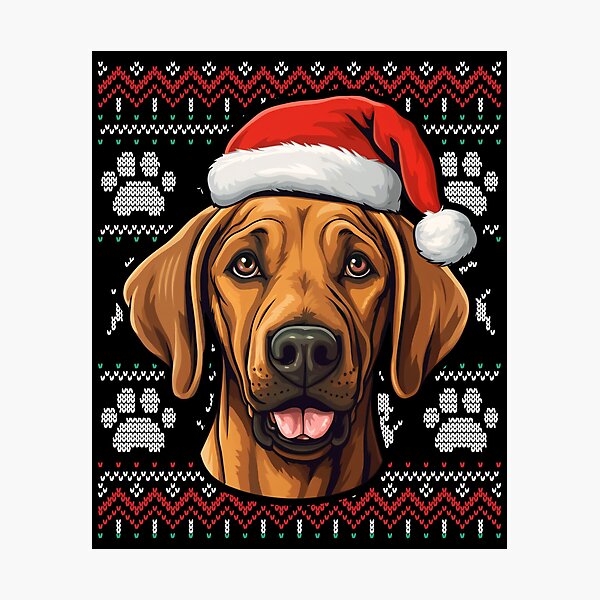 Aperçu de l'œuvre Rhodesian Ridgeback Ugly Sweater Christmas créée et vendue par rafaeltto.