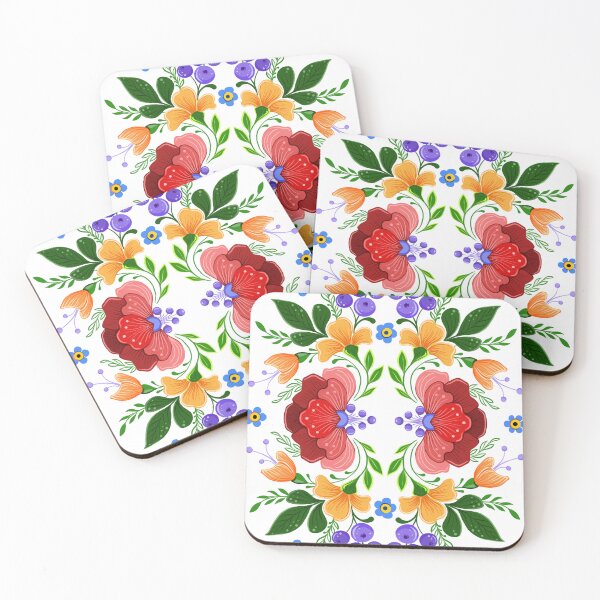 Item preview, Folk, colorful flowers and berries designed and sold by Hennagirl.