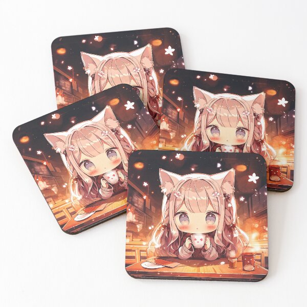 Item preview, Café Kitty: Neko Girl Vibes designed and sold by Chibi Cat Art Corner.