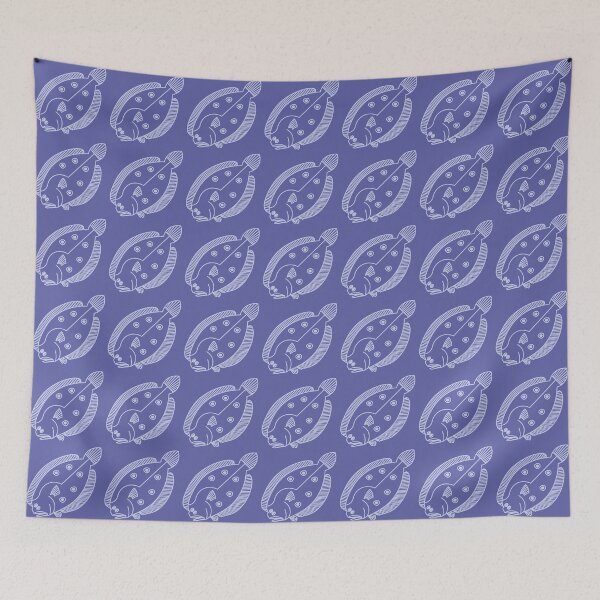 Item preview, Fun Flounder Fish in Light Purple on Very Peri Purple designed and sold by fruttidimare.