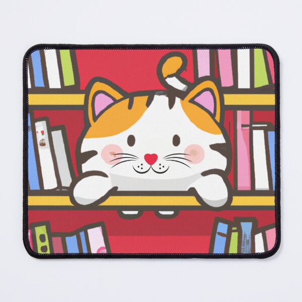Item preview, Bookish Cat Aesthetic - Cat On A Bookshelf designed and sold by Wiss2Arts.
